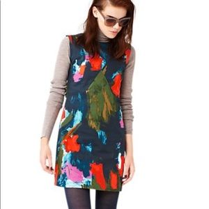 NEVER WORN shift green pink blue against navy